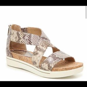 Adrienne Vittadini Sport Snake Skin Sandals